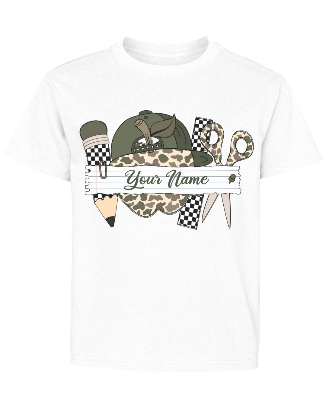 Personalizable Little Hunter Back To School Youth Tee