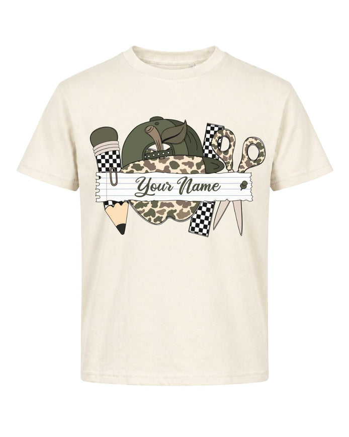 Personalizable Little Hunter Back To School Youth Tee