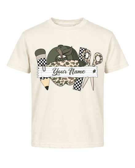 Personalizable Little Hunter Back To School Youth Tee