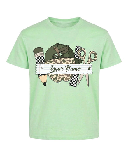 Personalizable Little Hunter Back To School Youth Tee