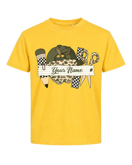 Personalizable Little Hunter Back To School Youth Tee