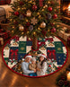 Personalized Christmas Patchwork Quilted Christmas Tree Skirt