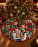 Personalized Christmas Patchwork Quilted Christmas Tree Skirt