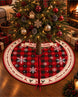 Personalized Classic Plaid Family Quilted Christmas Tree Skirt