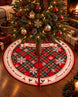 Personalized Classic Plaid Family Quilted Christmas Tree Skirt