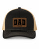 Personalized Dad Trucker Hat with Leather Patch