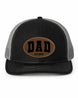 Personalized Dad Trucker Hat with Leather Patch