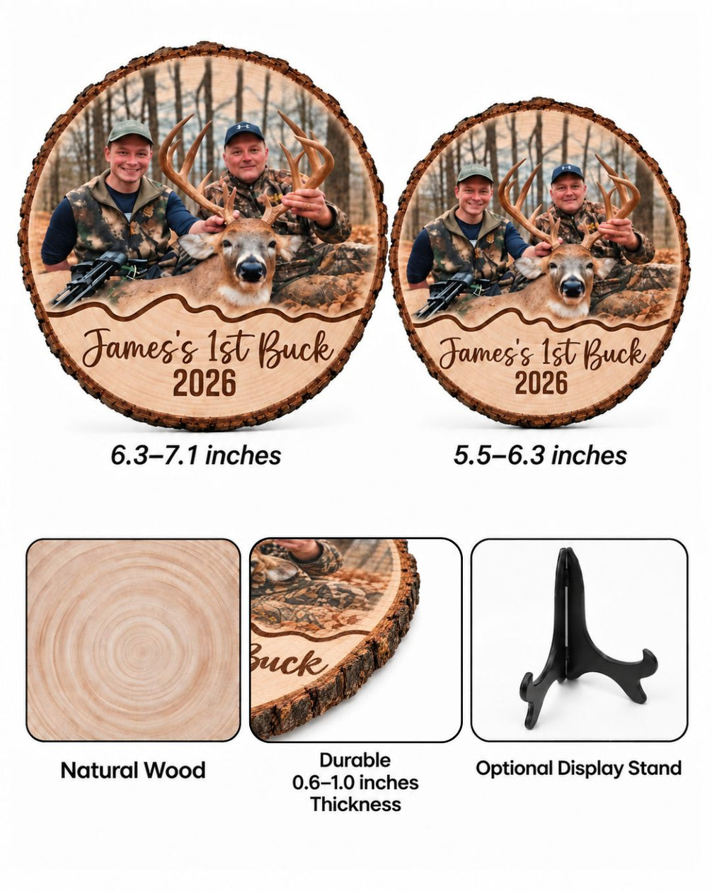 Personalized First Hunting Harvest Wood Plaque