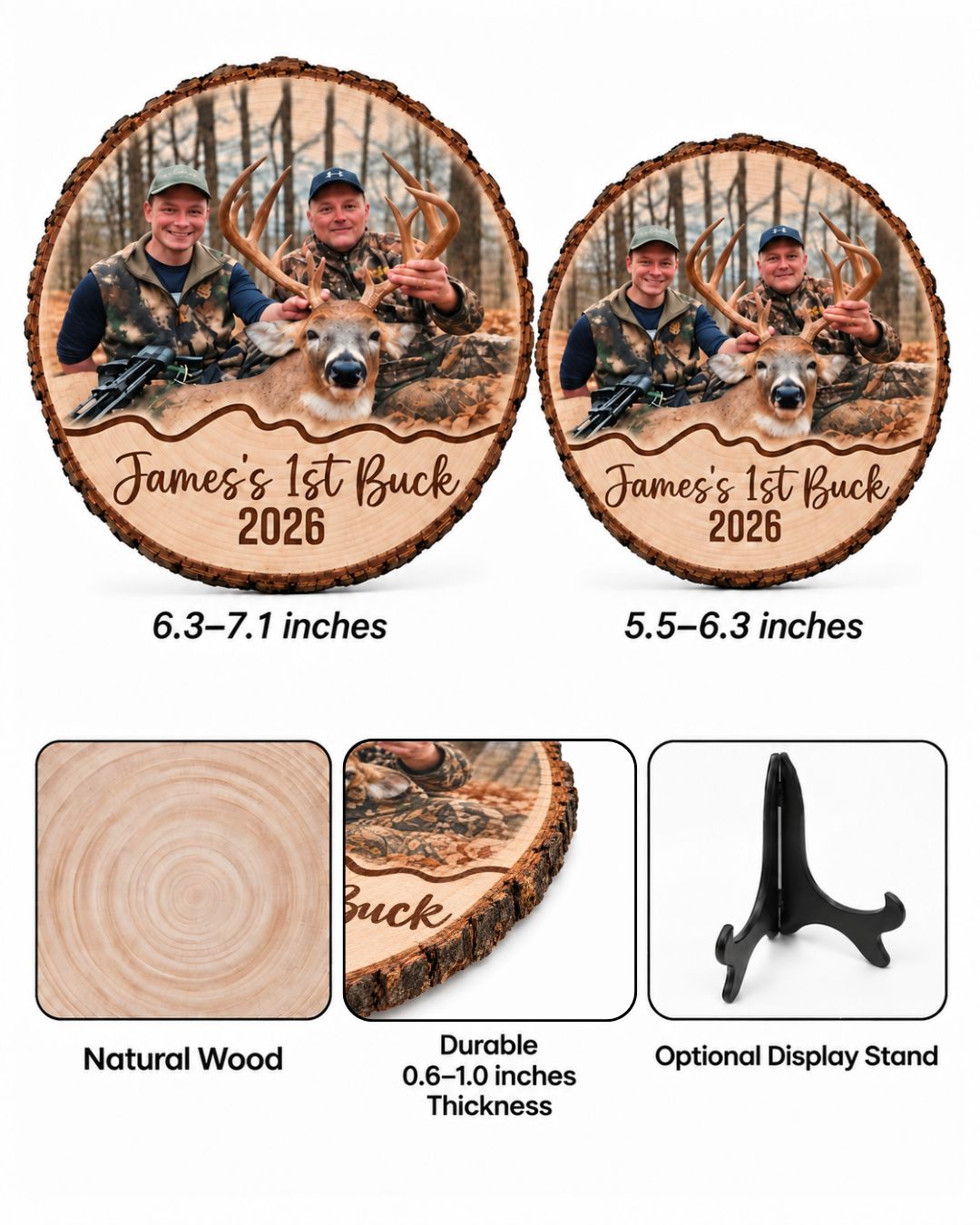 Personalized First Hunting Harvest Wood Plaque
