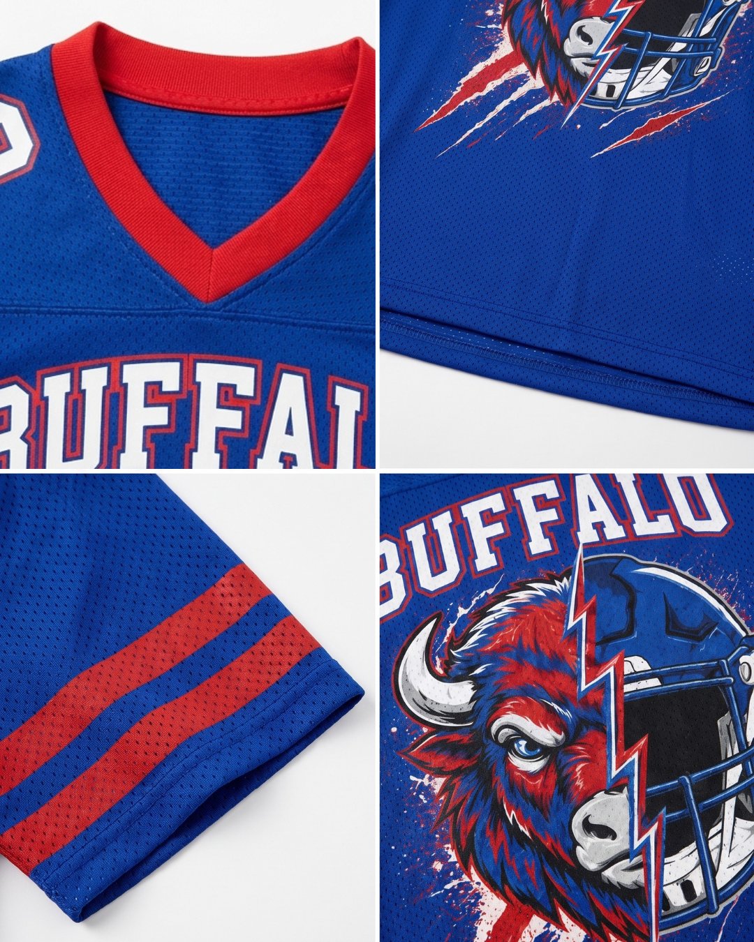 Personalized Name & Number Buffalo Mascot Jersey Football