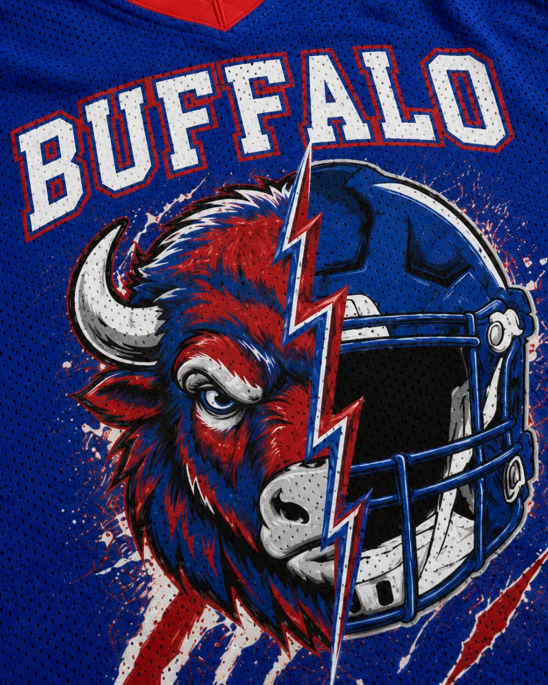 Personalized Name & Number Buffalo Mascot Jersey Football