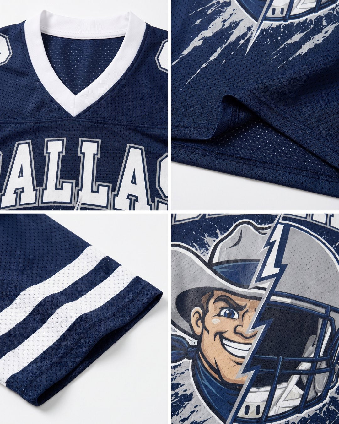 Personalized Name & Number Dallas Mascot Jersey Football