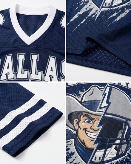 Personalized Name & Number Dallas Mascot Jersey Football