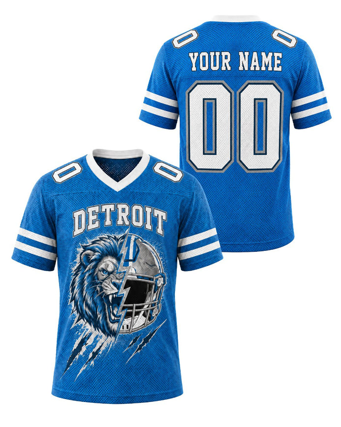 Personalized Name & Number Detroit Mascot Jersey Football