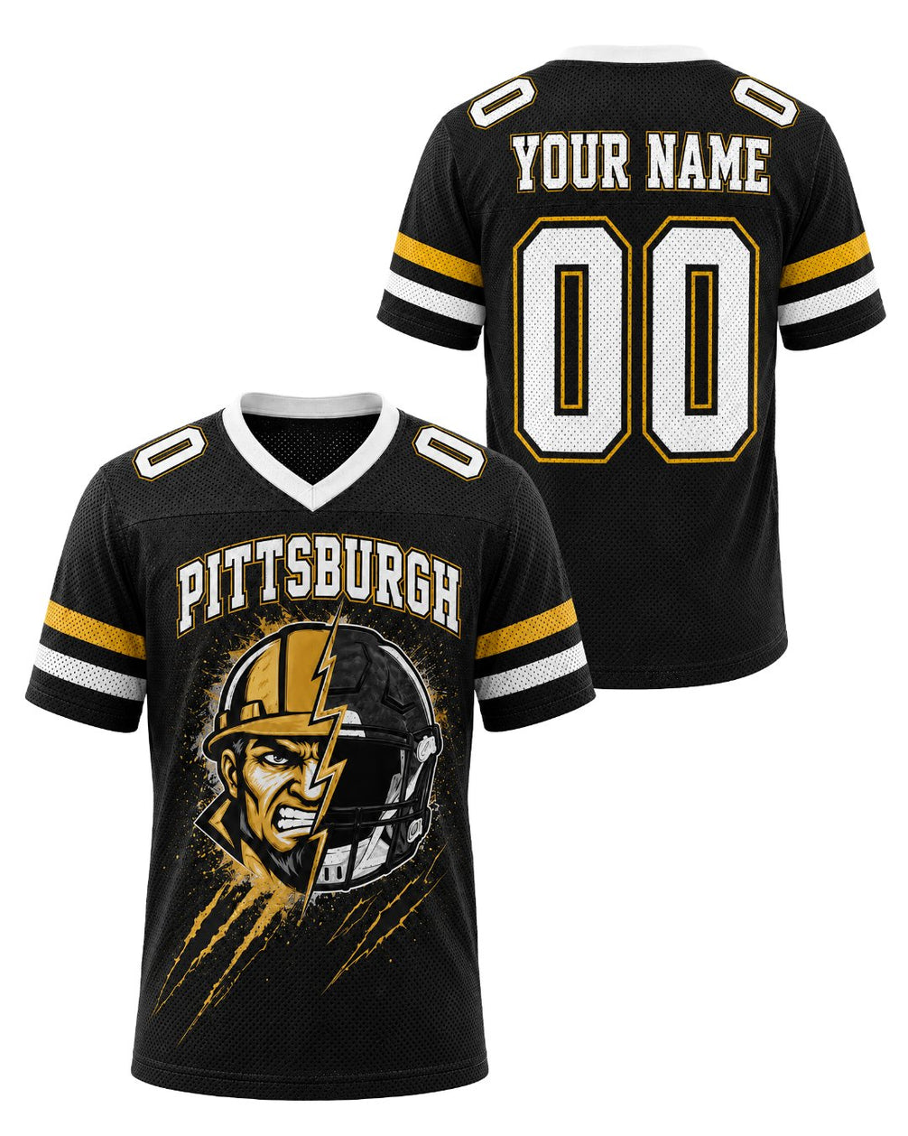 Personalized Name & Number Pittsburgh Mascot Jersey Football