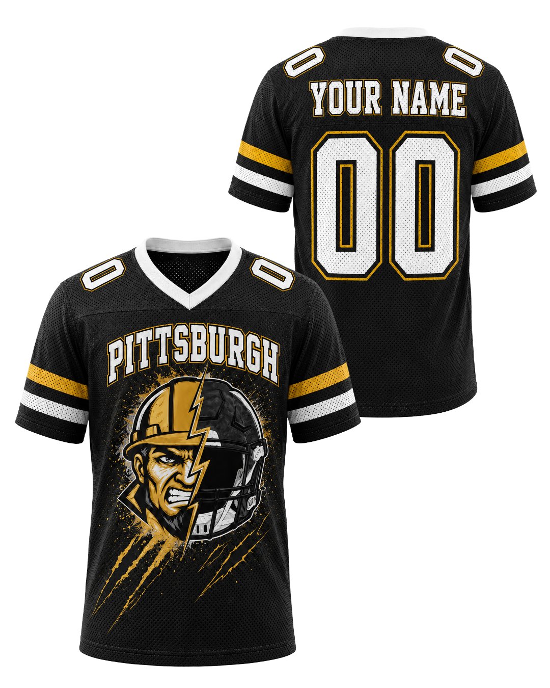 Personalized Name & Number Pittsburgh Mascot Jersey Football