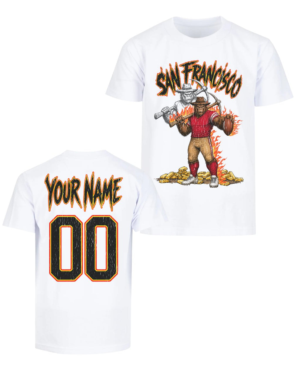 Personalized San Francisco Phantom Inferno Football T-shirt