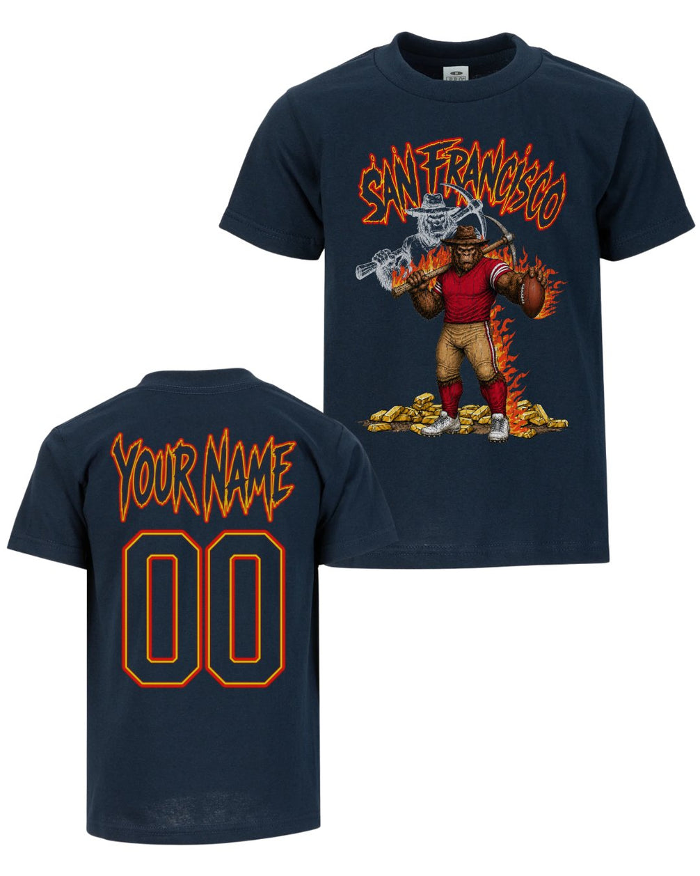 Personalized San Francisco Phantom Inferno Football T-shirt