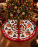 Personalized Who's Around It Family Quilted Christmas Tree Skirt