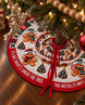 Personalized Who's Around It Family Quilted Christmas Tree Skirt