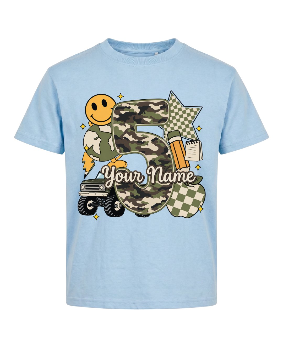 Personalized Your Kid Name Fifth Grade Youth Tee