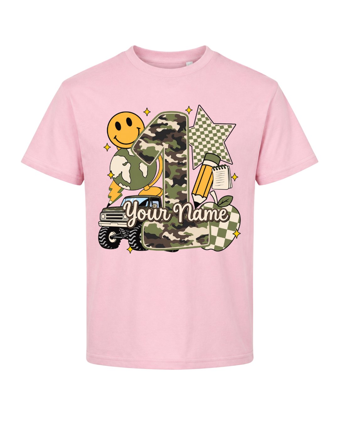 Personalized Your Kid Name Fifth Grade Youth Tee