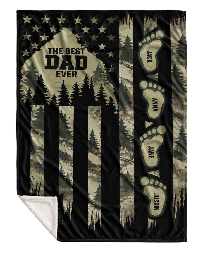 Personalized Best Hunts Dad Smooth Fleece Blanket.jpg