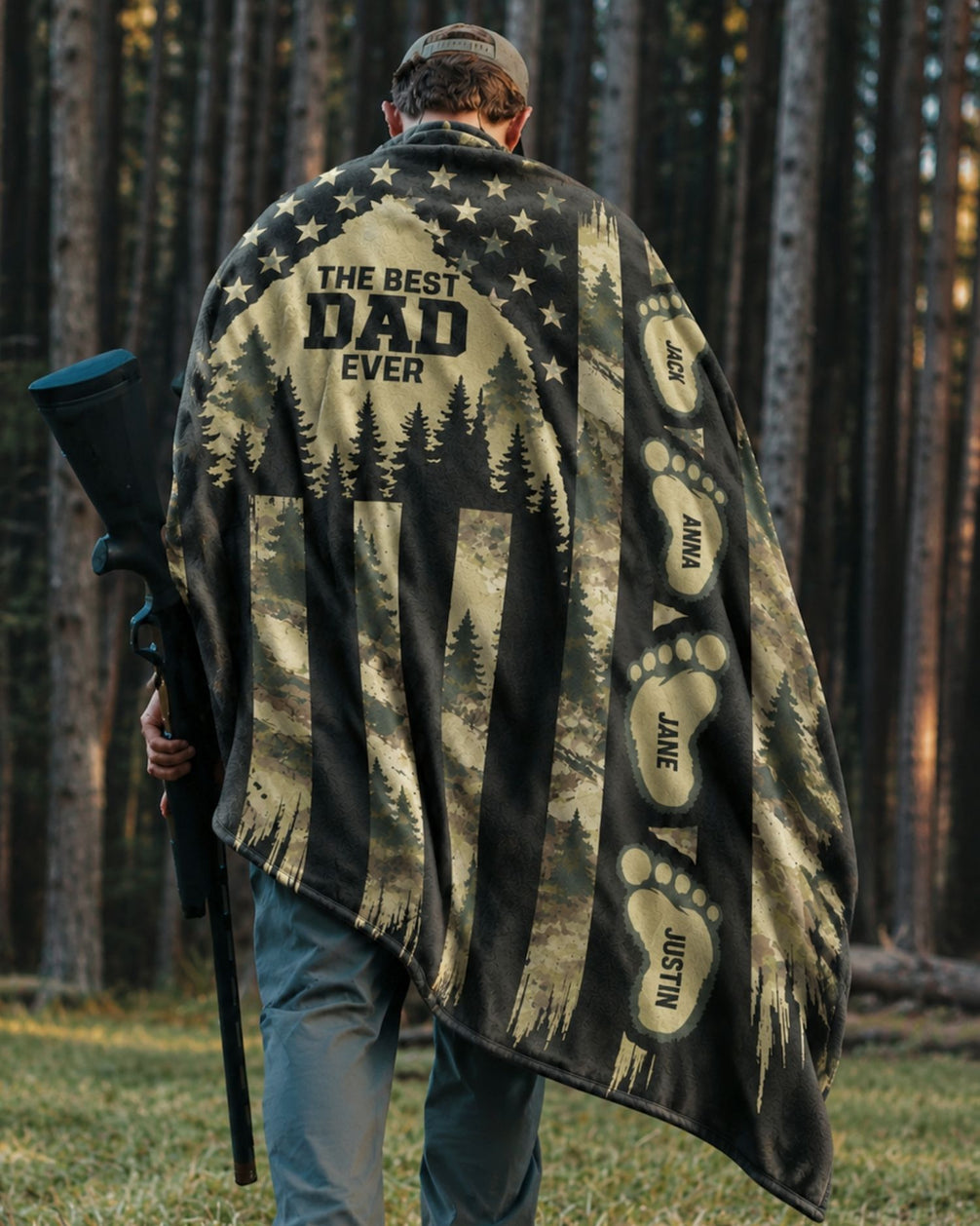 Personalized Best Hunts Dad Smooth Fleece Blanket (6).jpg