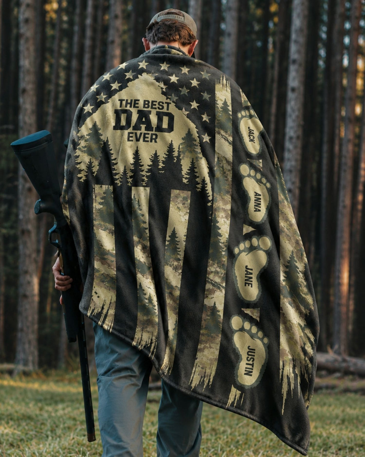 Personalized Best Hunts Dad Smooth Fleece Blanket (6).jpg