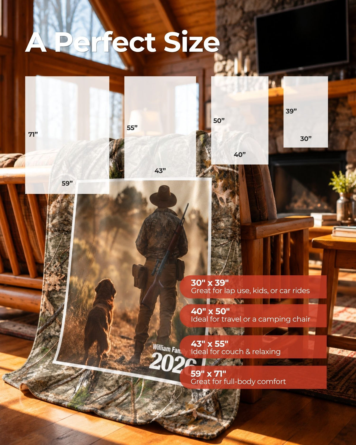 Personalized Family Hunting Trip Smooth Fleece Blanket (4).jpg