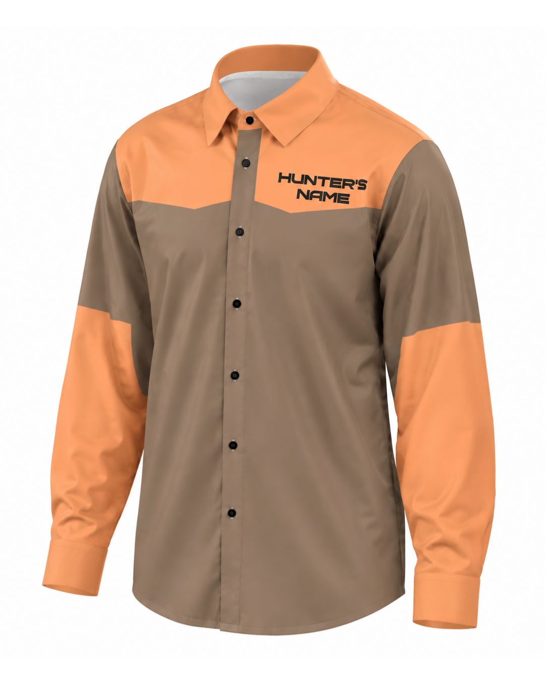 Personalized Hunter's Name Long-sleeve Button Up Shirt.jpg