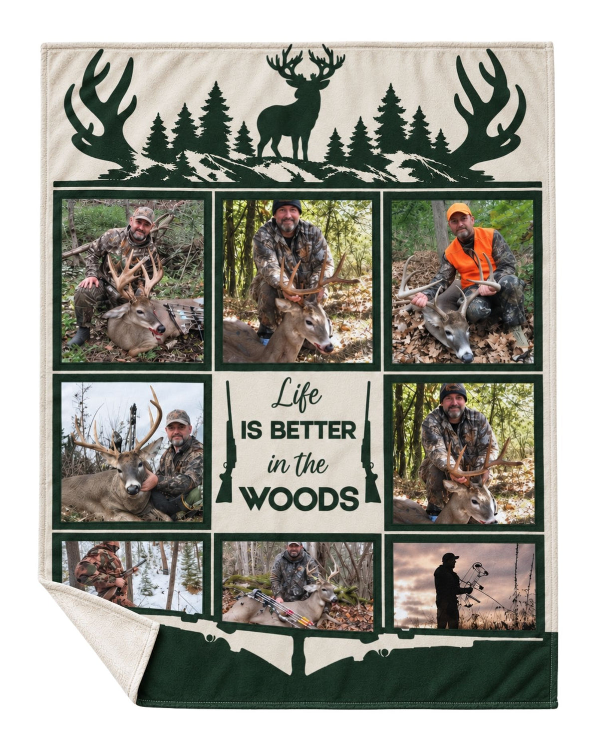 Personalized Hunting Memories Smooth Fleece Blanket.jpg