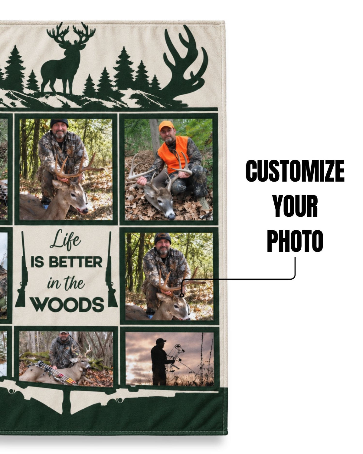Personalized Hunting Memories Smooth Fleece Blanket (5).jpg
