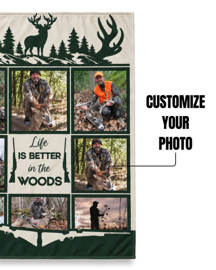 Personalized Hunting Memories Smooth Fleece Blanket (5).jpg