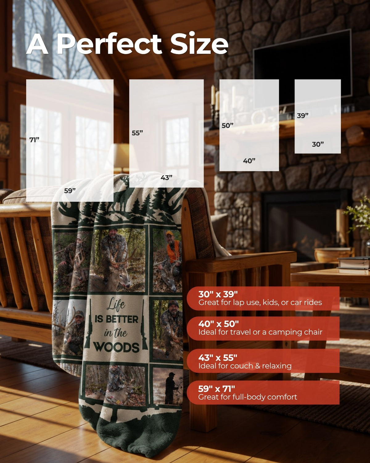 Personalized Hunting Memories Smooth Fleece Blanket (6).jpg