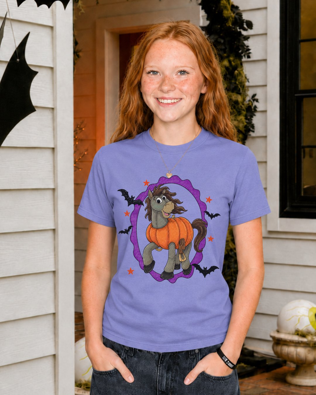 Pony Pumpkin Halloween Youth Tee