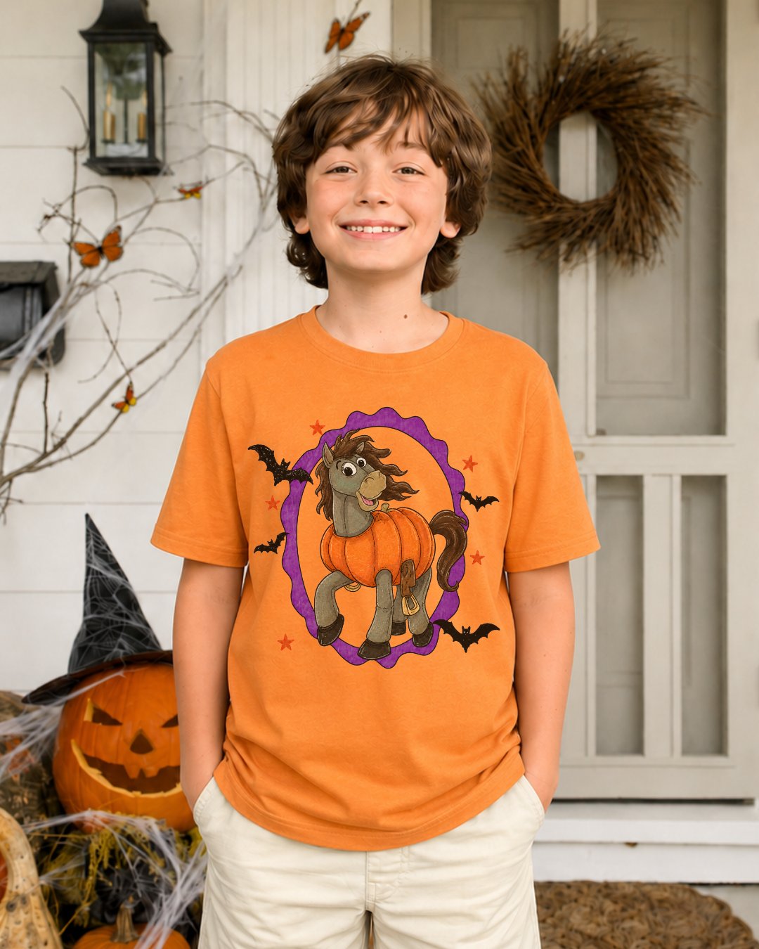 Pony Pumpkin Halloween Youth Tee