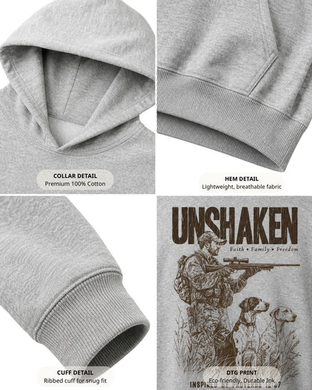 Proverbs 12:27 Unshaken Hunting Hoodie