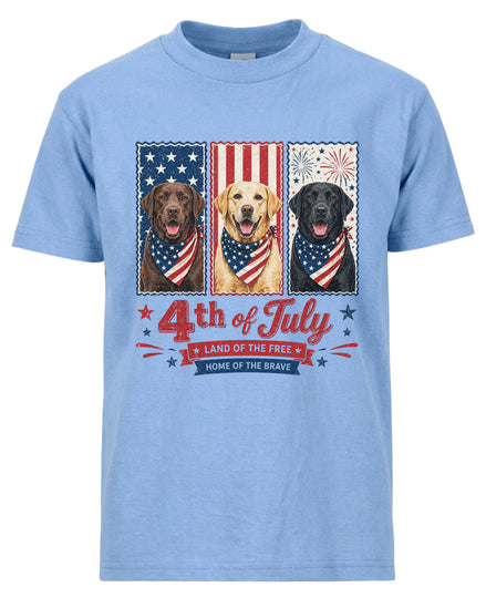 Red, White & Labrador Dogs T-shirt