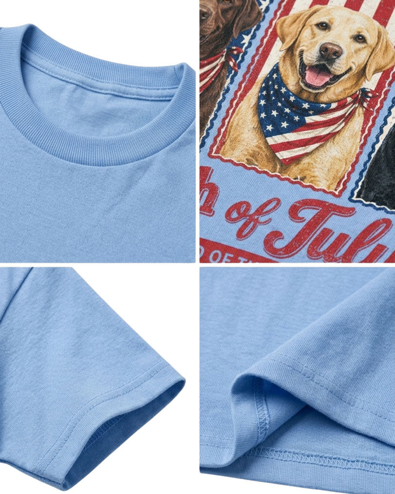 Red, White & Labrador Dogs T-shirt