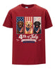 Red, White & Labrador Dogs T-shirt