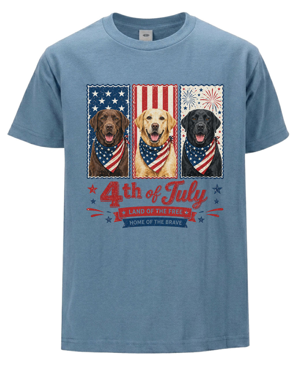 Red, White & Labrador Dogs T-shirt