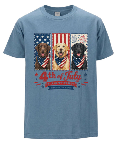 Red, White & Labrador Dogs T-shirt