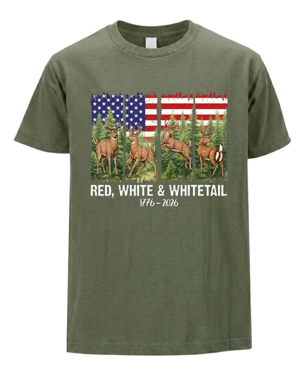 Red, White & Whitetail T-shirt