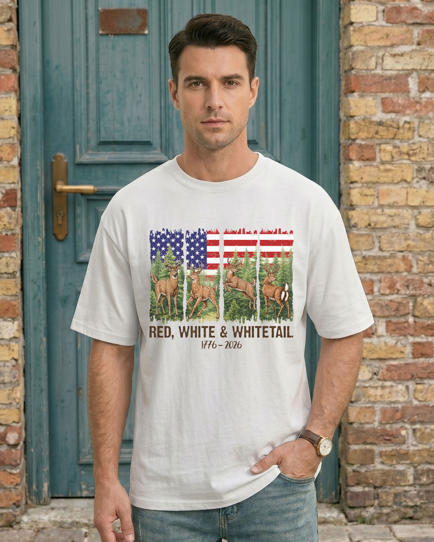 Red, White & Whitetail T-shirt