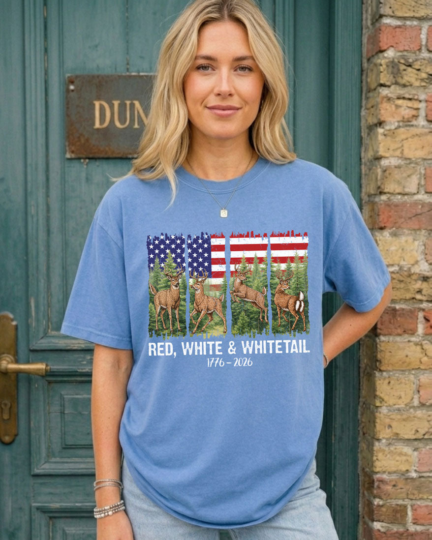 Red, White & Whitetail T-shirt