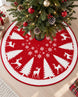 Reindeer Snowflake Ribbon Edge Quilted Tree Skirt