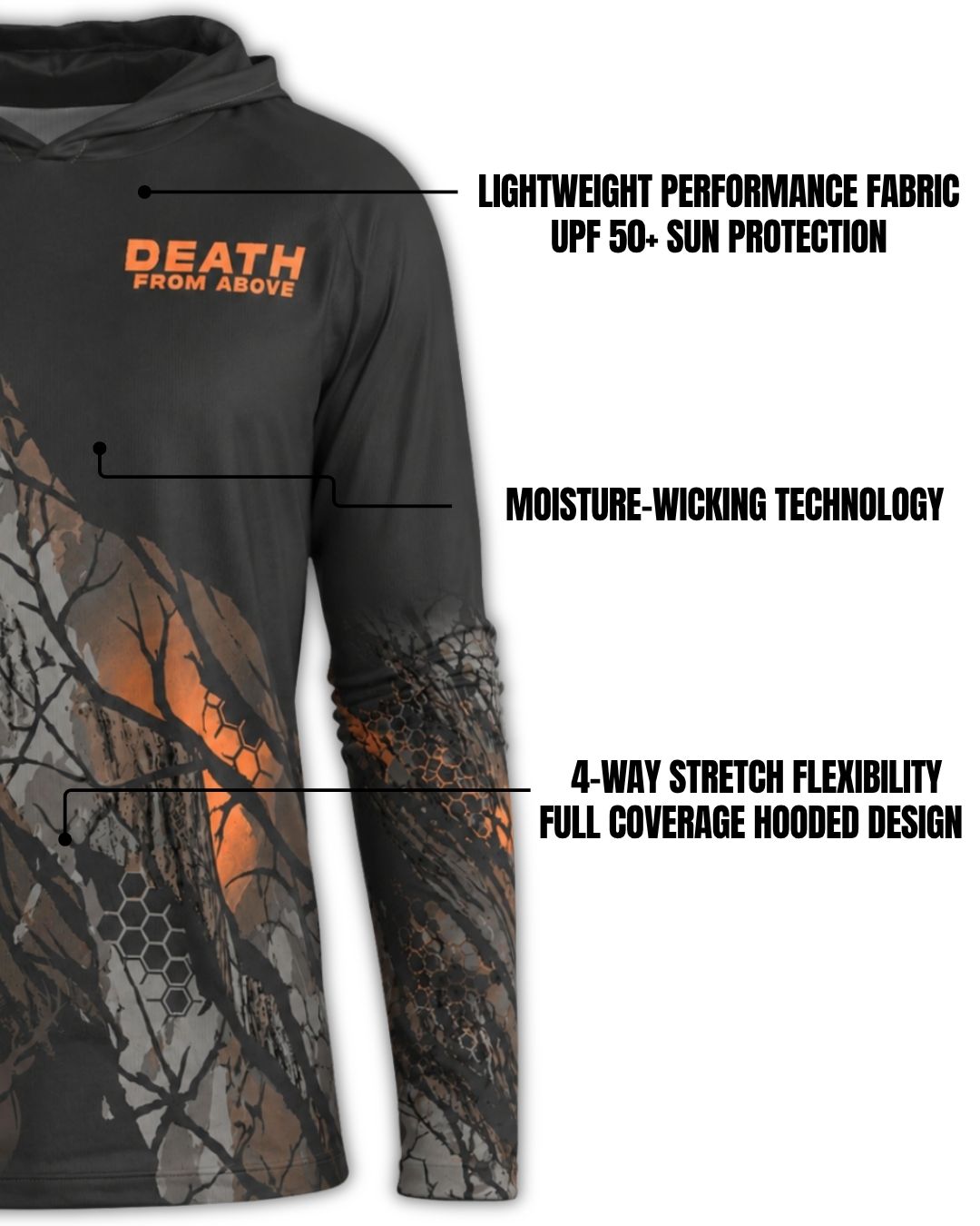 Death From Above Sun Protection Hoodie