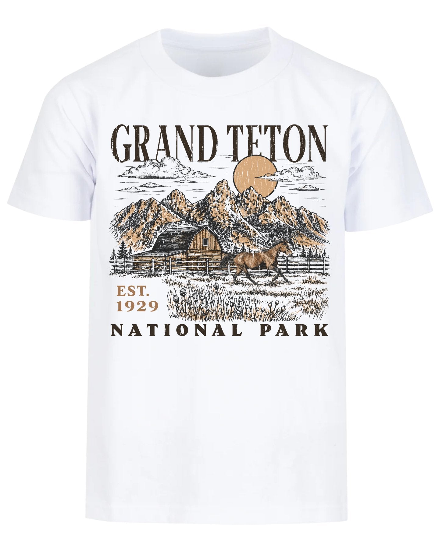 Rustic Teton Mountains & Barn T-shirt