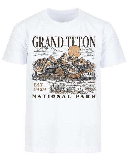 Rustic Teton Mountains & Barn T-shirt